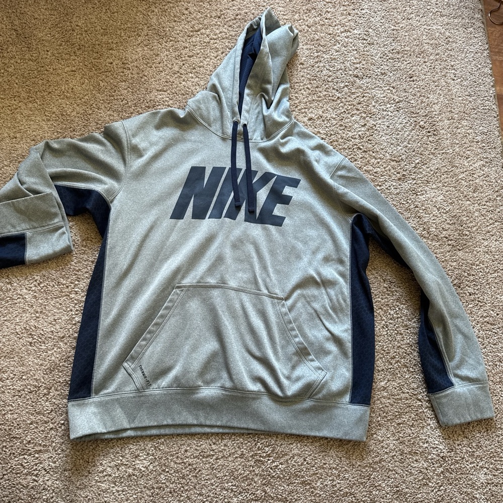Nike Therma-Fit Blue and White Hoodie